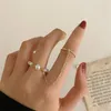 Link bransoletki regulowane pierścionki kombinacyjne unisex osobowość punkowa otwiera jednoczęściowy palec wskazujący pierścionek wielowarstwowy biżuteria modowa