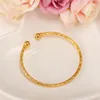 Link Bracelets Bangrui Wholesale Fixed Size Gold Dubai Bangles18k Color Ethiopian Bangle Bracelet African Women Jewelry