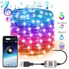 Strings Bluetooth LED Garland 20m Świąteczny Festoon Światło RGB kolorowe bajki światła sznur ozdoby drzewa domowe dekoracje roku