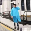 Imperméables imperméables réutilisables femmes vêtements de pluie hommes Poncho impénétrable Eva veste de pluie en plastique mode ER à capuche Capa de Otoy1