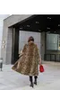 Damenfell-Damen-Herbst- und Winterverkaufs-Kornmantel, europäische amerikanische Mode, lockerer Nerzmantel über dem Knie