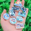 MOQ 20Pcs PVC Swim Fast Water Ballet Free Style Shoe Charms For Clog Sandals Shoes Accessories Buckle Decoration For Adults Children