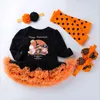 女の子ドレス生まれたロンパーチュチュドレスファーストハロウィーンベビー服服ガールズスーツパーティー幼児4PCSセット