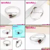 Wedding Rings Wedding Rings Trendy Women 925 Sterling Sier sieraden Betrokkenheid Simple Crystal Anniversary Finger Ring voor FemalewedDin DHSKD