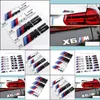 Autostickers 2 stks m1 m3 m5 x1m x x5m m135i logo auto badges zijkant achter marker lichaam sticker styling decoratie accessoires voor 1 3 5 g0 dhkxd