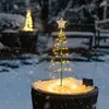크리스마스 장식 연도 정원 LED 태양 광선 라이트 끈 야외 스타 나무 장식 -40