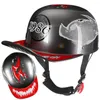 Caschi da moto Vintage Uomo Donna Mezzo viso aperto Berretto da baseball Casco Classico Retro Giappone Corea Scooter elettrico Equitazione Jet Casque