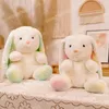30/40/50 cm Kawaii Regenbogen Kaninchen ausgestopft farbenfrohe Tierpl￼schspielzeug Weiche Doll Home Decor Geschenke f￼r Kinder