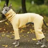 Dog Apparel Soft Winter Clothes Warm Fleece Pullover High Collar Solid Color Sweater Four Legged Long Sleeve Pet Clothing