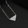 Temperament Fully-Jewelled Triangle Pendant Necklace S925 Sterling Silver Luxury New Design Women Letter Fashion Accessories High Quality