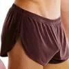 Cuecas de roupas íntimas soltas masculinas boxers praia praia cora -cintura sólida respirável shorts para dormir