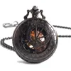 Antike mechanische Hohltaschenuhr mit Kompass und Handaufzug