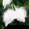 2023 Новые рождественские украшения Angel Wing Soublimation Blank Feather Wing Ring Rismans Vinging Ornament Decor