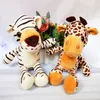 Schattig bosdier gevulde speelgoed Jungle Wedding Throw Children's Gift Claw Machine Doll Giraffe Lion Tiger Leopard D32