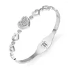 Bragle 2022 Top Selling Fashion inossidabile Amante in acciaio Heart con braccialetti di strass argilly Bellissimi bracciali per donne gioielli