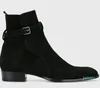 -أ Wyatt Men Boots Buots Strap SLP Onkle Luxury Suede Boots258Z 002