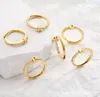 Initialer Letter Band Ring Silver Gold Color Copper Material Women Classic Simple Opening Finger Rings for Women Party Jewelry Gift