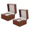 Watch Boxes 2 Pcs High-end PU Leather Box Elegant Wristwatch Jewelry Organizer