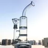 10-Zoll-Beecomb-Perc-Wasserpfeifen, Turbinenscheiben-Perkolator-Glasbongs, Öl-Dab-Rigs mit 18-mm-Gelenkschale, klare, blaue Kopfwasserleitungen