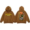 Erkek Hoodies Erkekler Hip-Hop Sokak Moda Kişilik Ağacı Canavar Kızgın Kolej Tarzı Sıradan Harajuku Baggy Çift Sokak Giyim