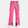 Ski -slabbuigbroek Nieuwe trend ski -vrouwen bretels en snowboarden waterdichte winddichte thermische sneeuw lopen broek FA L221025