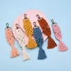 Charmos de festa borla Tasselchain Keychain Acess￳rios de chaveiros artesanais para bolsa de bolsa de bolsa de carro Phone Sallet Gift Unique JNC129