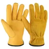 Men Work Gloves Soft Cowhide Driver Hunting Driving Farm Garden Welding Security Protection Safety Workers Mechanic Glove6757442