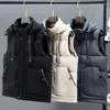 M￤ns v￤star Autumn Winter ￤rml￶sa jackor f￶r m￤n huva 2022 Brand Fashion Men's Vest Casual varma vadderade rockar plus storlek M-5XL