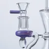 Ocean Shiping Klein Recycler Heady Verre Bongs Narguilés Pommeau De Douche Perc Percolateur Huile Dab Rigs Conduites D'eau 4mm D'épaisseur Avec Bol 14mm Joint Femelle