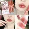 Lip Gloss Cappuvini Double-headed Glaze Chestnut Lips Mud Mirror Water Matte Lipstick For Tint Cosmetics Makeup Kit TSLM1