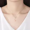 Corea di lusso perla d'acqua dolce collana con ciondolo in piuma gioielli da donna placcatura squisita oro 18k micro set collare con zircone collana accessori regalo