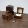 보석 상자 다기능 작은 정사각형 모양 주최자 미니 나무 반지 소프트 인테리어 홀더 제안 결혼식 L221021