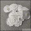 Другие модные аксессуары Diy Part Selfadhesion Camellia Flower Stick On Bag or Card For C Boutique Packing Otue6