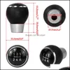 Shift Knob Pqy Car 5 Speed ​​Gear Head Shift Knob MT Handbal voor Mitsubishi Lancer Ex Evo GTS ASX V3 V5 V6 Onderdelen Accessoires PQY91 DR DHZ87