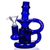 Recycler bong Water Pipes Smoking Accessories Hookahs Heady Glasses Water bongs Dab Rigs beaker With 14mm Bowl