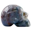 Sacchetti per gioielli TUMBEELLUWA Intagliato Gem Stone Skull Scheletro Testa Figurine Specimen Decor