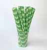 Pailles à boire biodégradables bambou texture paille vert papier pailles écologique Barware 25 pièces/sac LT125