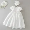 Europese en Amerikaanse uitgebreide doopdoop extra doopjurk baby feestjurk babymeisje jurk Vestidos para navidad de bebes Q1223