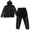 Tracksuits voor heren split rits trui paar met slipje vrijetijdssportstijl m-3xl verdikte wafelcasual pak stof aanvoelen zacht en comfortabel 420 g 6pcs