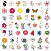 100Pcs Flowers Stickers Skate Accessories Waterproof Vinyl Sticker for Skateboard Laptop Luggage Water Bottle Car Decals Kids Gifts Toys