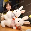 Conejo de peluche de 30/45cm para niños, juguetes de peluche suaves con zanahoria, muñeca Adorable, regalos creativos