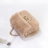 Luksusowe dzieci futrzane torebki Dziewczyny Faux Rabbit Fur Messenger Torby