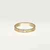 Fedi nuziali Modello piccolo Slim Love Wedding Band Ring per donna Uomo Acciaio al titanio 316L Full CZ Pavimentato Gioielli di design Aneis Anel Bague Femme Classic