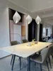 Pendant Lamps WOERFU Modern Light Ceramic Tulip Lighting E14 Mini