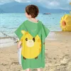 Handduk 2022 Cartoon Child Sunscreen Beach Shawel Fashion Kids Hooded Bath Microfiber Boys Girls Handdukar Super Absorbent