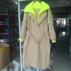Kadın Trençkotları Kapşonlu Ceket Koreli 1 Khaki 2022 Tide Sonbahar Uzun Kadın Trençkom