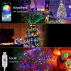 Струны Bluetooth USB светодиодные струнные светильники Rgbic Smart Fairy Dream Color Party Свадебная крытая украшение сад Рождество