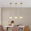 Pendant Lamps American Led Light Modern Glass Lampshade Gold Single Head Fixtures Dining Room Loft Hanging Lamp Home Decor Lamparas