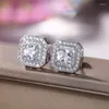 Ohrstecker VAGZEB Bling Zirkonia für Frauen 4 Farben erhältlich Wunderschöne Braut Hochzeitsaccessoires Modeschmuck