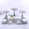 Bakeware Tools Home Decoration Party Dessert Display Stand Mirror Tray European Style Metal Gold Three-Layer Cake Iron Tables